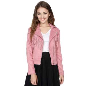 Chaqueta de Cuero para Mujer, Estilo Biker, Cuero Genuino de Vaca, Cuello Camisero, Cierre de Cremallera, Impermeable, Resistente al Viento y Transpirable - Product Image 2