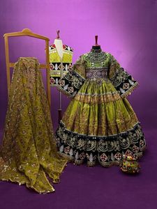 LOW MOQ Afghani Dress For Formal <b>Wedding</b> Party Breathable Long Sleeves Afghani Style Indian Banarsi Fabric Dresses For <b>Weddings</b> - Product Image 5
