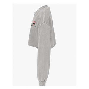 Sweat-shirt à capuche court noir délavé personnalisé respirant et écologique pour homme, coupe droite, style streetwear, avec poche kangourou – Vente en gros - Product Image 3