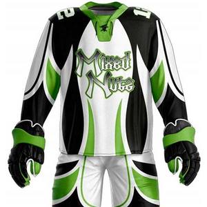 Conjunto de Jersey de Hockey sobre Hielo Sublimado para Hombre, Diseño de Nueces Mixtas, Verde, Negro y Blanco, Manga Larga, Absorbe la Humedad, Ajuste Atlético, Uniforme de Equipo para Adultos - Product Image 5
