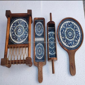 Platos de Madera Artesanales de Lujo Ecológicos con Otros Recubrimientos para Fiestas y Cocina, Platos de Madera de Mango - Product Image 2