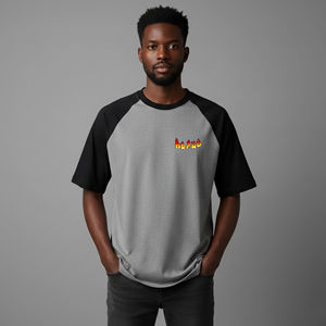 Camiseta de hombre de algodón 100% de alto gramaje (210GSM), ecológica, de secado rápido, con logo impreso en 3D personalizado, corte holgado y hombros caídos. - Product Image 1