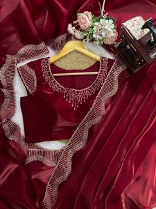 Premier Kritva Fashion – Saree Lehenga en Georgette Prêt-à-porter – Traditionnel, pour Fêtes d'Hiver, Mariages, Remises de Diplômes – Glamour Ethnique Clé en Main - Product Image 5