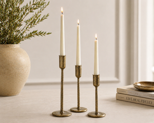 Lovely Modern Taper Aluminium Candlestick Holder Handmade Premium Quality Eco-Friendly Home Decor Wedding Dining <b>Table</b> - Product Image 1