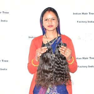 Extensiones de Cabello Humano Remy Indio 100% Natural, Ondulado, Doble Trama, con Clip y para Tejer, 100g, Paquetes de Encaje, Venta al por Mayor Económica - Product Image 5