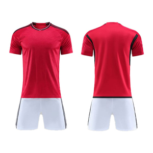 Maillots de football personnalisés à sublimation, 100 % polyester, séchage rapide, col en V, respirants, uniformes d'équipe de football - Product Image 1