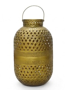 Lanterne en métal suspendue de jardin fantaisie haut de gamme, porte-bougie, décoration intérieure et extérieure, mini lanternes en métal pour bougie, grande - Product Image 4