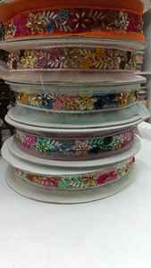 Broderie en dentelle d'organza avec perles et sequins, design et taille personnalisés, vente en gros - Product Image 6