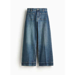 Pantalones vaqueros acampanados de mujer vintage de verano, de cintura alta, elásticos, con abertura, de mezclilla, con parte delantera plana y pierna ancha, estilo streetwear - Product Image 3