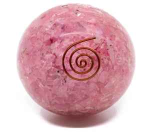 Esfera de Orgón de Cuarzo Rosa al por Mayor, Bola de Cristal Hecha a Mano para Sanación Energética, Meditación, Reiki, Decoración del Hogar, Gema del Amor, Navidad - Product Image 1