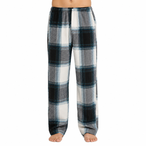 Pantalon de pyjama en flanelle à carreaux personnalisé pour hommes OEM ODM, 180 GSM, bas de pyjama thermique doux, fabricant de marque privée - Product Image 1