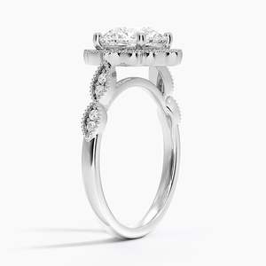 Elegant Halo <b>Diamond</b> <b>Ring</b> Crafted in Solid 14K Rose Gold with a Timeless Halo Design - Product Image 6