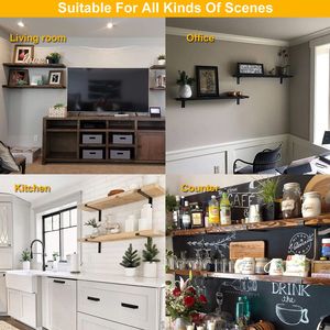 Confezione da 2 staffe per scaffali in metallo a forma di L, resistenti, con supporto a parete e viti GPCT1989 - Product Image 5