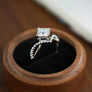 IGI Certified Princess Lab Grown <b>Diamond</b> Engagement <b>Ring</b> Wedding <b>Ring</b> 2.15carat Yellow Gold 14k Party Gift Jewelry - Product Image 4