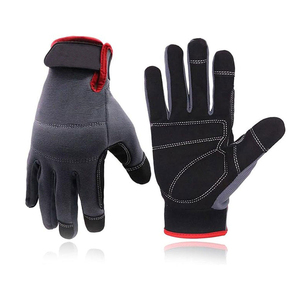 Yellow <b>Synthetic</b> <b>Leather</b> Work Gloves Abrasion Resistant Lightweight Safety Gloves Industrial Construction Utility Protective Glo - Product Image 1