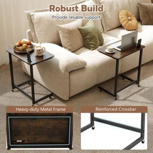 Tavolino Moderno da Salotto con Ruote per Comodini - Product Image 4