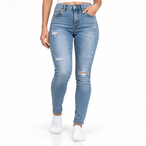 Denim Indigo Foncé pour Femmes, Vente en Gros, Coton, Étiquette Personnalisée pour Détaillants de Mode, Tailles S-XL, Production en Vrac - Product Image 1