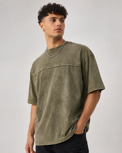 Camiseta Casual de Manga Corta para Hombre, Cuello Alto, Corte Regular, Poliéster/Algodón, Transpirable, Personalizable, Marca Active Squad - Product Image 1