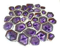 Radha Arts Lot de cabochons en améthyste naturelle, pierres précieuses en quartz de guérison, cabochons en vrac pour la fabrication de bijoux