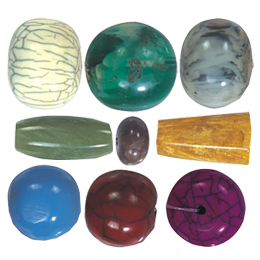 Oval Resin <b>Beads</b> Pink Orange Red Purple <b>Blue</b> Loose <b>Beads</b> for Jewelry Making by Handmade Collection - Product Image 6