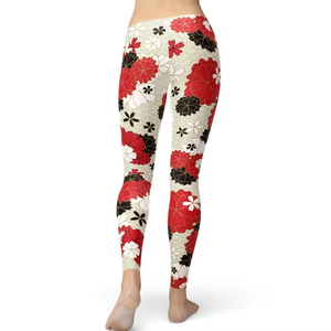 Leggings de sport pour femme à imprimé floral, taille haute, extensibles, respirants, pour yoga et fitness - Product Image 3