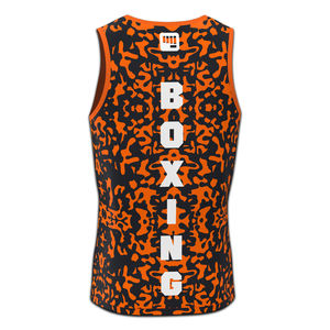 Singlet de Boxeo Negro Dorado con Gestión de Humedad Mejorada, Inserciones de Malla Transpirable y Reforzado - Product Image 5