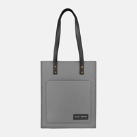 Sac à bandoulière en feutre de laine pour femme, avec fermeture ouverte, design portable pour un usage quotidien, shopping, voyage et plage