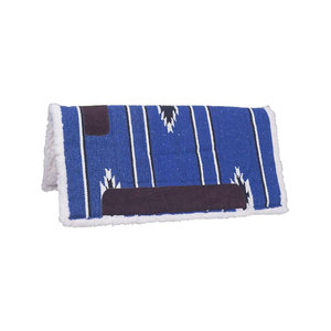 2026 Quilted Horse Saddle Pad With Sheepskin Trim <b>Equestrian</b> Riding Gear - Product Image 3
