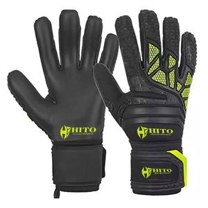 Gants de gardien de but de qualité supérieure avec impression en silicone au dos et contact de la paume avant, sangle attachée, design et couleur personnalisés - Product Image 4