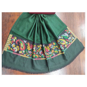 Estolas de Lana Fina Premium con Diseño Floral Gulab Palla para Mujer, 70x200 cm, Chal de Lujo de Mezcla de Lana y Seda, Suave, Cálido, Elegante, de Diseñador, para Invierno - Product Image 5