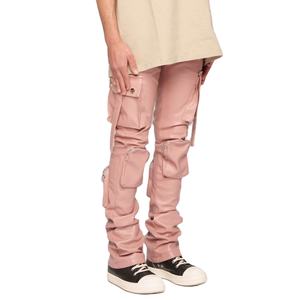 กางเกงแทร็คทรงตรงลายทาง ผลิตตามแบบ OEM หนังแท้ ทรงซ้อน ราคาถูก คุณภาพดีที่สุด ขายดีในฤดูหนาว - Product Image 5