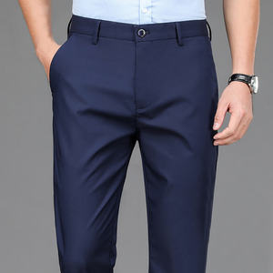 Pantalon de sport décontracté pour hommes, séchage rapide, extensible, printemps-automne, pantalon de travail de bureau, noir et bleu marine - Product Image 1