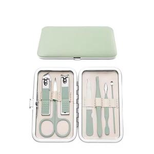 Classic Stainless Steel <b>Nail</b> <b>Kit</b> 7 in 1 Portable Case Manicure Tools Set for Adult Use - Product Image 1
