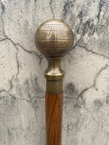 Wooden <b>Walking</b> Cane with Ornate Metal Knob Handle Decorative Wood <b>Walking</b> <b>Stick</b> <b>for</b> <b>Men</b> and Women Vintage Style Cane - Product Image 3