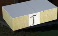 Panneau sandwich QCF177 en laine de roche avec bordure en PU et plaque d'acier pour toiture/mur de bâtiment en structure métallique – Matériau de construction