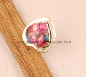 Wholesale Pink Oyster Heart <b>Ring</b> 925 Sterling <b>Silver</b> Vintage <b>Statement</b> <b>Rings</b> Pink Shell Gemstone Jewelry for Women 2026 - Product Image 6