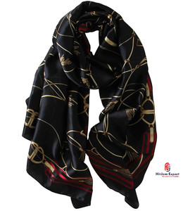 Bufanda Larga de Lujo Personalizada con Estampado, Tela Suave, Bufanda de Moda, Marca Personalizada, Fabricante Textil OEM ODM - Product Image 4