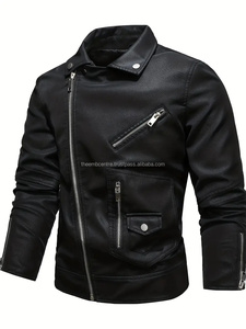 New Arrival Custom Men Fashion <b>Leather</b> <b>Jacket</b> Fashion Wear New Style 2024 Factory Direct Sale <b>Leather</b> <b>Jackets</b> for <b>Boys</b> - Product Image 4