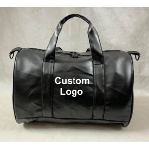 High Quality Luxury Water Resistant Lightweight <b>Duffel</b> <b>Bag</b> Adjustable Shoulder Strap PU Leather Polyester Travel Ready - Product Image 1