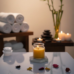 Velas Aromáticas de Parafina en Frascos de Vidrio, Llama Brillante, Acabado Suave, Fragancia Duradera, Ecológicas, para Halloween y Ramadán - Product Image 2