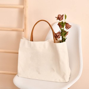 Adjustable Printed <b>Canvas</b> <b>Duffle</b> <b>Bag</b> Leather Straps Zipper Closure Eco-Friendly Water Resistant Beige Color Large Capacity - Product Image 1