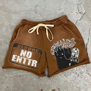 Pantalones Cortos de Lona Personalizados para Hombre, Transpirables, Elásticos, con Logotipo, Lavado Ácido, 5 Pulgadas de Entrepierna, Estilo Casual Urbano, de Alta Calidad - Product Image 6