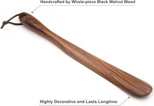 Cuchara para Zapatos de Madera de Acacia Premium con Mango Largo, Ergonómica, Acabado Liso, Logotipo Personalizado Disponible - Product Image 2