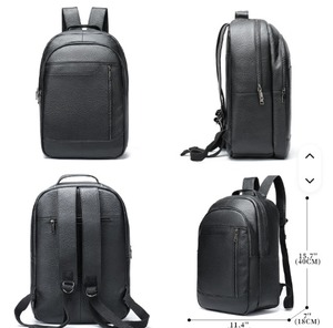 กระเป๋าเป้หนัง PU แบบกำหนดเองพร้อมโลโก้ OEM สำหรับเดินทาง ทำธุรกิจ ใส่แล็ปท็อป สำหรับผู้ชาย - Product Image 3