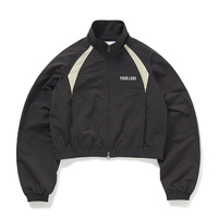 Ensemble coupe-vent en nylon pour femme, vêtements tendance, sweat-shirt demi-zip, survêtement court, veste et short, ensemble 2 pièces 2026