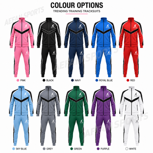 Survêtement d'entraînement unisexe personnalisé pour le football/le basketball avec fermeture éclair, en polyester/coton sublimé respirant, à manches courtes, pour l'échauffement - Product Image 6