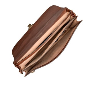 Maletín de Cuero Genuino de Grano Completo para Hombre, Estilo Vintage Marrón, para Abogado, con Cierre Dorado, Venta al Por Mayor - Product Image 5