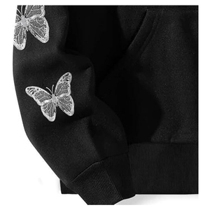 Sudadera con Capucha Oversize para Hombre, con Pedrería de Mariposa, Tejida, Estilo Urbano, para Otoño - Product Image 3