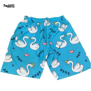 Shorts de plage pour hommes, imprimé animal, tissu Oxford respirant, écologique, séchage rapide, taille élastique, personnalisable - Product Image 1