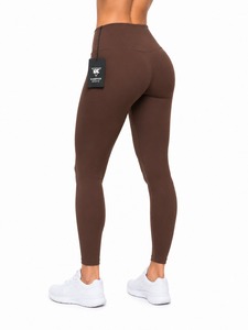 Leggings tricotés moulants à effet froncé pour femme, décontractés, pour la course en extérieur, le fitness, respirants, rehausseurs de fessiers, yoga, écologiques - Product Image 2
